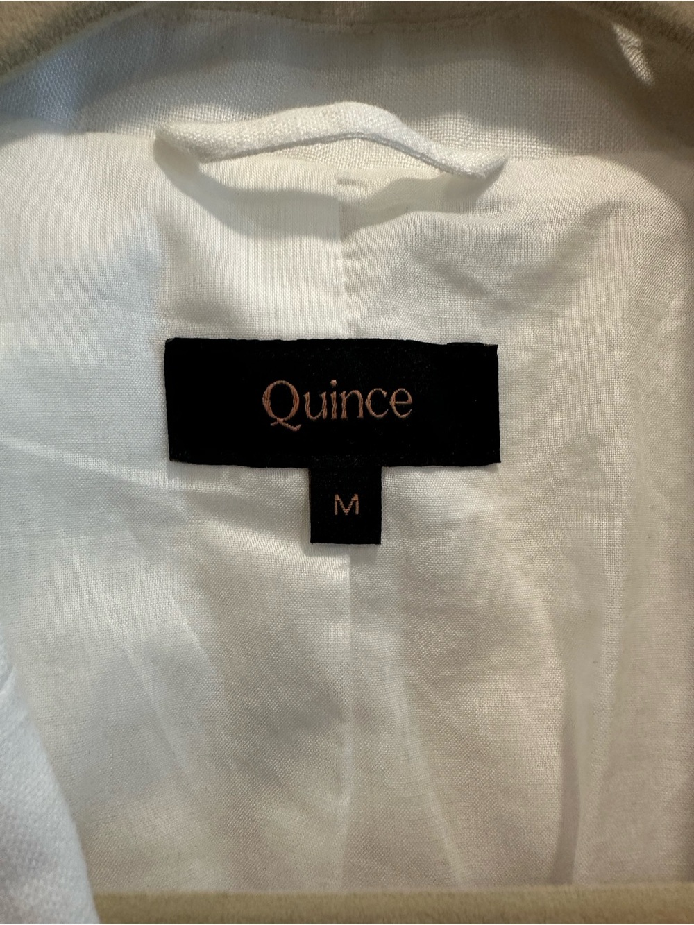 Quince 100% European Linen Structured Blazer in White Sz Medium - Picture 3 of 9